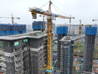 A building under construction by C&D Group is in Nanjing, Jiangsu province, China, on November 1, 2024. On November 1, 2024, a number of Chi...