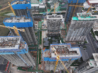 A building under construction by C&D Group is in Nanjing, Jiangsu province, China, on November 1, 2024. On November 1, 2024, a number of Chi...