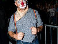 Costumed parade goers celebrate during the 51st Annual Village Halloween Parade in New York, NY, on October 31, 2024. (