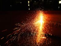 A construction worker builds petrochemical equipment parts at Lanshi Heavy Machinery Co., LTD., Hongshiya Street, in Qingdao, China, on Octo...