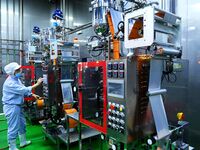 Workers increase product production at Qingdao Shanhai Household Products Co., LTD., Hongshiya Street, in Qingdao, China, on October 31, 202...