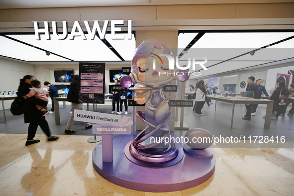 A Huawei store is at Deji Square in Nanjing, Jiangsu province, China, on November 1, 2024. 