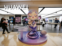 A Huawei store is at Deji Square in Nanjing, Jiangsu province, China, on November 1, 2024. (