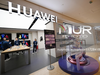 A Huawei store is at Deji Square in Nanjing, Jiangsu province, China, on November 1, 2024. (