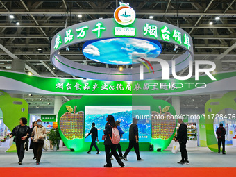 Visitors visit the Yantai International Food (Prepared Dishes) Industry Expo 2024 in Yantai, China, on November 1, 2024. (