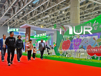 Visitors visit the Yantai International Food (Prepared Dishes) Industry Expo 2024 in Yantai, China, on November 1, 2024. (