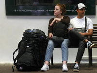 A group of tourists waits for the train at Colombo railway station in Colombo, Sri Lanka, on November 1, 2024. The tourism sector shows rema...