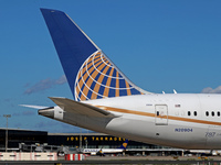 A Boeing 787-8 Dreamliner from United Airlines starts the run for takeoff at Barcelona El Prat airport in Barcelona, Spain, on October 8, 20...