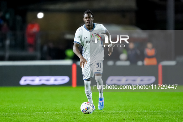 Yann Aurel Bisseck of FC Internazionale during the Serie A Enilive match between Empoli FC and FC Internazionale at Stadio Carlo Castellani...