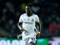 Yann Aurel Bisseck of FC Internazionale looks on during the Serie A Enilive match between Empoli FC and FC Internazionale at Stadio Carlo Ca...