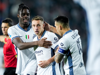 Davide Frattesi of FC Internazionale celebrates after scoring first goal during the Serie A Enilive match between Empoli FC and FC Internazi...