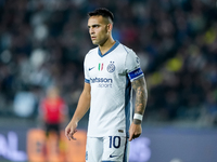 Lautaro Martinez of FC Internazionale looks on during the Serie A Enilive match between Empoli FC and FC Internazionale at Stadio Carlo Cast...