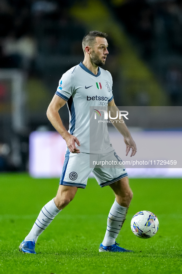 Stefan de Vrij of FC Internazionale during the Serie A Enilive match between Empoli FC and FC Internazionale at Stadio Carlo Castellani on O...