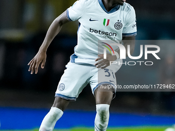 Yann Aurel Bisseck of FC Internazionale during the Serie A Enilive match between Empoli FC and FC Internazionale at Stadio Carlo Castellani...