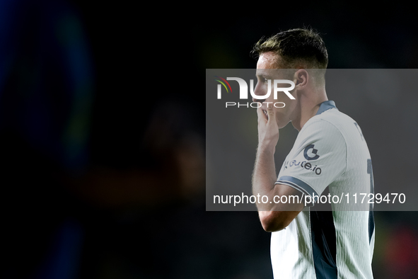 Davide Frattesi of FC Internazionale looks on during the Serie A Enilive match between Empoli FC and FC Internazionale at Stadio Carlo Caste...