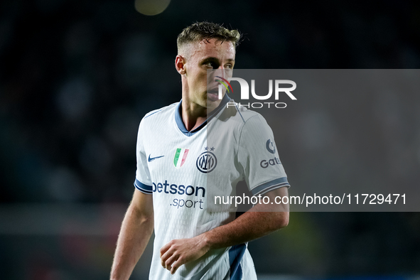 Davide Frattesi of FC Internazionale looks on during the Serie A Enilive match between Empoli FC and FC Internazionale at Stadio Carlo Caste...