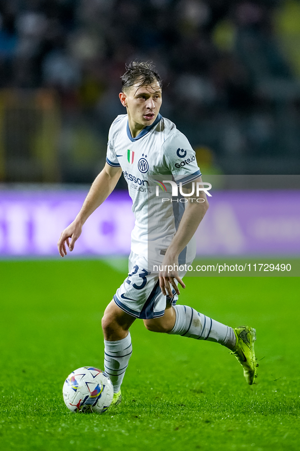 Nicolo' Barella of FC Internazionale during the Serie A Enilive match between Empoli FC and FC Internazionale at Stadio Carlo Castellani on...