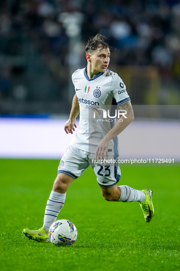 Nicolo' Barella of FC Internazionale during the Serie A Enilive match between Empoli FC and FC Internazionale at Stadio Carlo Castellani on...