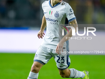 Nicolo' Barella of FC Internazionale during the Serie A Enilive match between Empoli FC and FC Internazionale at Stadio Carlo Castellani on...