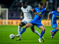 Marcus Thuram of FC Internazionale and Mattia Viti of Empoli FC during the Serie A Enilive match between Empoli FC and FC Internazionale at...