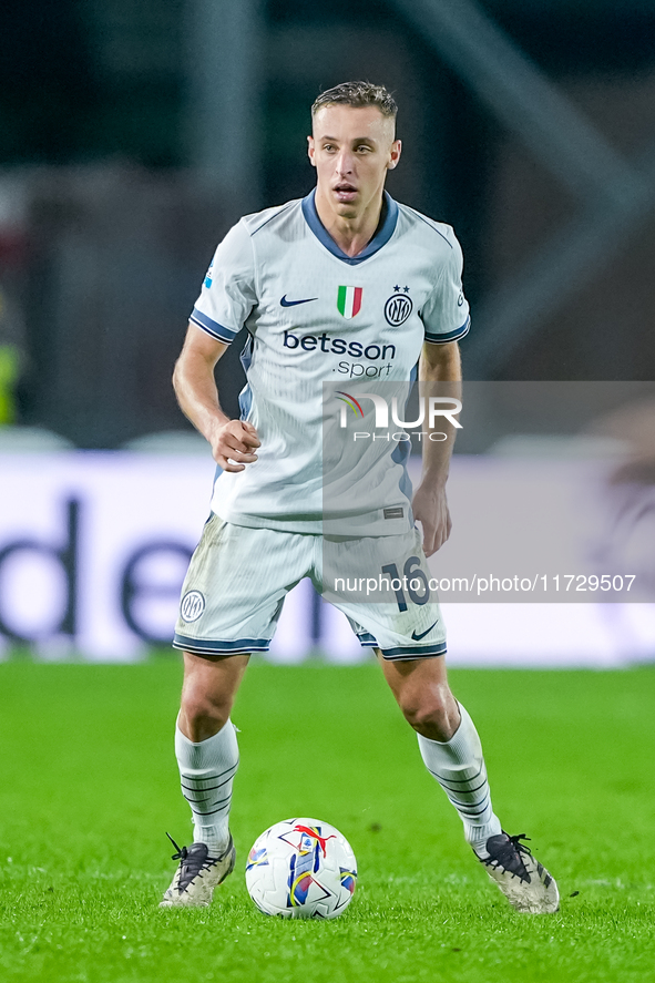 Davide Frattesi of FC Internazionale during the Serie A Enilive match between Empoli FC and FC Internazionale at Stadio Carlo Castellani on...