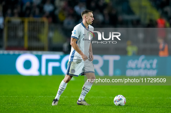 Davide Frattesi of FC Internazionale during the Serie A Enilive match between Empoli FC and FC Internazionale at Stadio Carlo Castellani on...