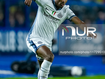 Denzel Dumfries of FC Internazionale during the Serie A Enilive match between Empoli FC and FC Internazionale at Stadio Carlo Castellani on...