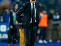 Simone Inzaghi head coach of FC Internazionale yells during the Serie A Enilive match between Empoli FC and FC Internazionale at Stadio Carl...