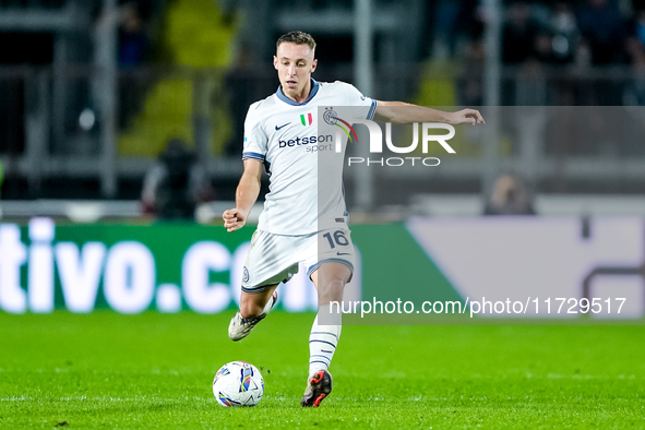 Davide Frattesi of FC Internazionale during the Serie A Enilive match between Empoli FC and FC Internazionale at Stadio Carlo Castellani on...