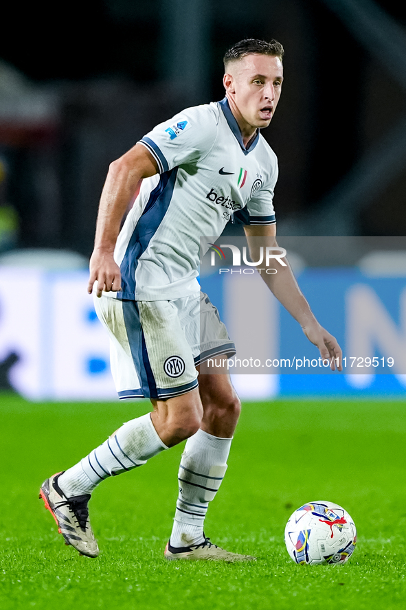 Davide Frattesi of FC Internazionale during the Serie A Enilive match between Empoli FC and FC Internazionale at Stadio Carlo Castellani on...