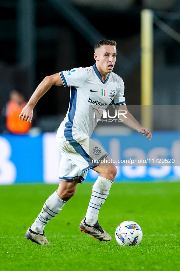 Davide Frattesi of FC Internazionale during the Serie A Enilive match between Empoli FC and FC Internazionale at Stadio Carlo Castellani on...