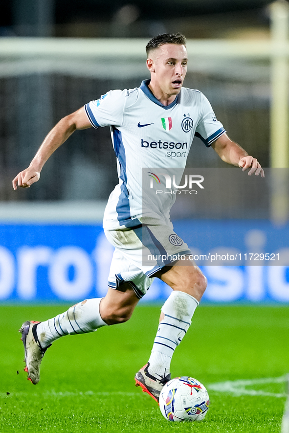 Davide Frattesi of FC Internazionale during the Serie A Enilive match between Empoli FC and FC Internazionale at Stadio Carlo Castellani on...