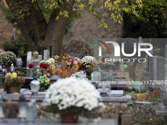 Rakowicki Cemetery undergoes preparations for All Saints' Day in Krakow, Poland, on October 30, 2024. November 1 is celebrated in Catholicis...