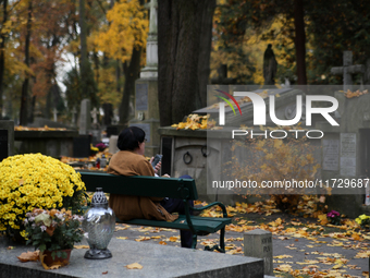 Rakowicki Cemetery undergoes preparations for All Saints' Day in Krakow, Poland, on October 30, 2024. November 1 is celebrated in Catholicis...