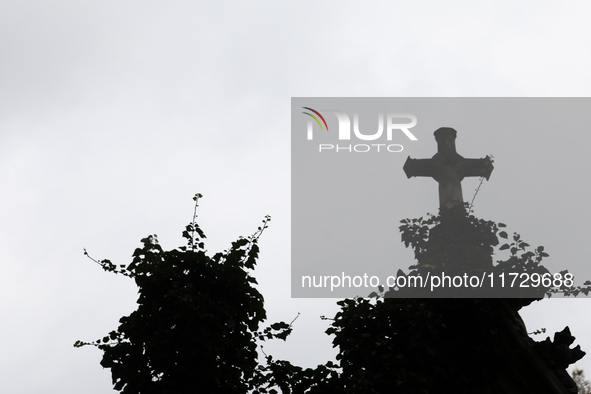 Rakowicki Cemetery undergoes preparations for All Saints' Day in Krakow, Poland, on October 30, 2024. November 1 is celebrated in Catholicis...