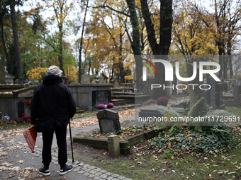 Rakowicki Cemetery undergoes preparations for All Saints' Day in Krakow, Poland, on October 30, 2024. November 1 is celebrated in Catholicis...