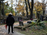 Rakowicki Cemetery undergoes preparations for All Saints' Day in Krakow, Poland, on October 30, 2024. November 1 is celebrated in Catholicis...