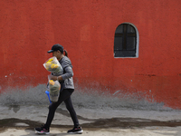 Residents of Santiago Zapotitlan in Mexico City, Mexico, on November 1, 2024, attend the old cemetery to decorate the graves of their deceas...