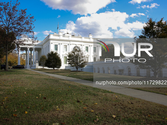 The White House is seen in Washington, D.C. on November 1, 2024, just days ahead of Election Day. (