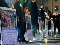 Dozens of Iranian activists participate in protests over the execution of German-Iranian citizen Jamshid Sharmahd in Cologne, Germany, on No...