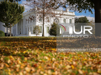 The White House is seen in Washington, D.C. on November 1, 2024, just days ahead of Election Day. (