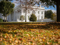 The White House is seen in Washington, D.C. on November 1, 2024, just days ahead of Election Day. (