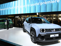 The new electric R4 is at the Renault stand at the Paris Motor Show at Paris Expo Porte de Versailles in Paris, France, on October 14, 2024....