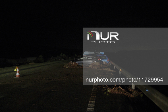 A view of the disaster area as search and rescue operations and aid delivery continue in Paiporta following the floods caused by heavy rain...