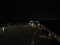 A view of the disaster area as search and rescue operations and aid delivery continue in Paiporta following the floods caused by heavy rain...