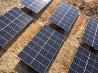 An aerial photo on November 1, 2024, shows the Qiuli photovoltaic distributed power station in Xijiang town, Congjiang county, Guizhou provi...