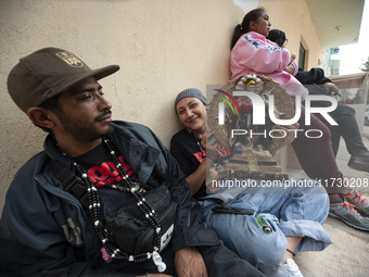 Faithfuls attend the temple of Santa Muerte in the municipality of Pedro Escobedo to worship her and give thanks for the favors granted. Eve...