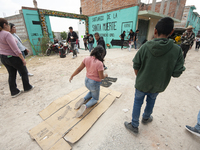 Faithfuls attend the temple of Santa Muerte in the municipality of Pedro Escobedo to worship her and give thanks for the favors granted. Eve...