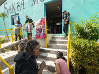 Faithfuls attend the temple of Santa Muerte in the municipality of Pedro Escobedo to worship her and give thanks for the favors granted. Eve...