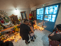 Faithfuls attend the temple of Santa Muerte in the municipality of Pedro Escobedo to worship her and give thanks for the favors granted. Eve...